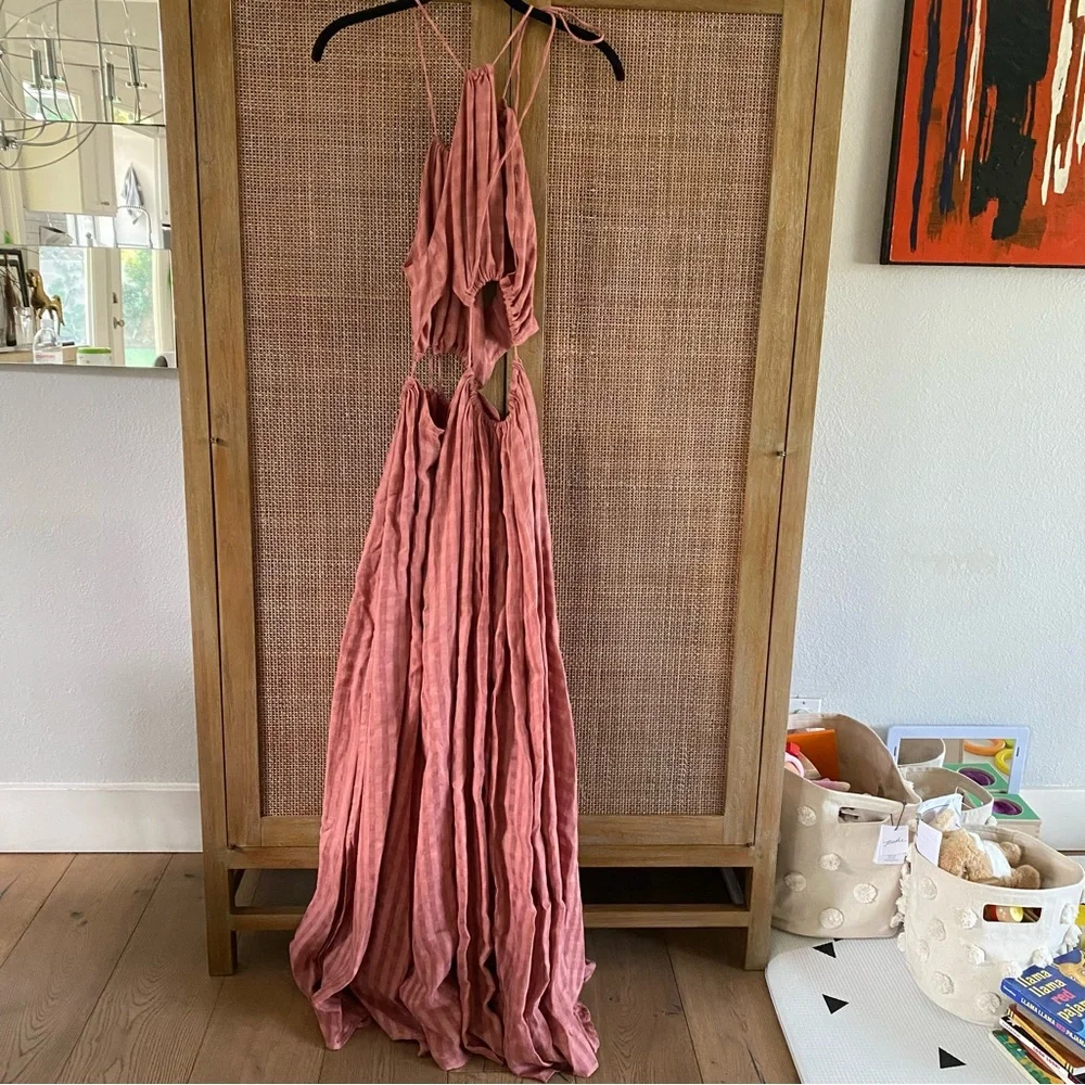 Cult Gaia Pink Halter Maxi Dress - Picture 3 of 8